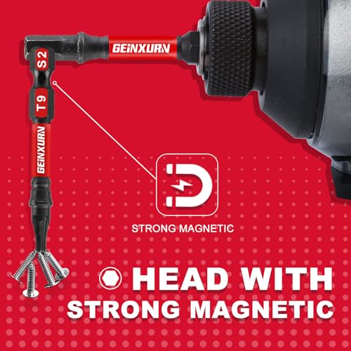 Geinxurn 30 Pieces T9 Impact Tough Magnetic Screwdriver Bit Set, 2 In. #9 Torx Head power Bit Set, S2 Alloy Steel T9 Star Bit - size: 2"-30PCS, style: T9
