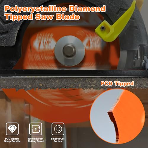 2Pack 7-1/4 Inch 4T PCD Tipped Hardie Blade Fiber Cement Circular Saw Blade - size: 7-1/4" 4T (2 Pack)