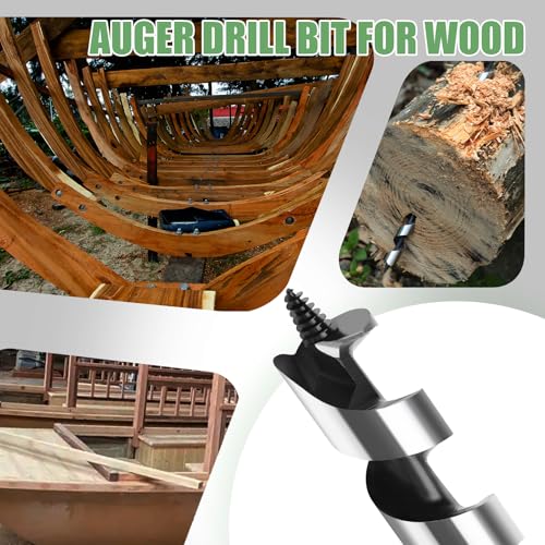 0.98 x 18 Auger Drill Bit for Wood,25x460mm Hex Shank Ship Auger Bit - size: 0.98 in x 18 in