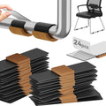 Sled Base Chair Floor Protectors Sled Base Chair Glides Wrap Around Floor Savers,Chair Leg Protectors Furniture Pads,Protect Floors Anti-Scratch Reduce Noise Easy Install (24pcs, Brown Felt Pads) - size: Brown felt pads