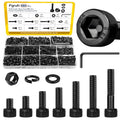 480PCS M4 Socket Head Screws Assortment Kit,M4x6/8/12/16/20/30 mm - size: M4 480pcs