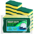 AIDEA Sponges Kitchen-12Count, Heavy Duty Scrub Sponge, Dish Sponges - color: Green