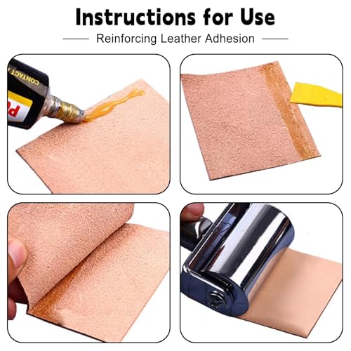 Mnuizu 26mm+60mm+100mm Leather Press Edge Roller, Brayer Rollers - color: Wood Color, size: 26mm+60mm+100mm