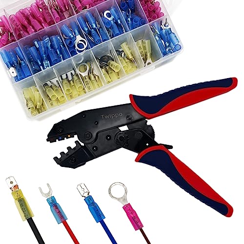 550Pcs Electrical Waterproof Heat Shrink Wire Connector Terminal Kit - size: 550pcs-Assortment