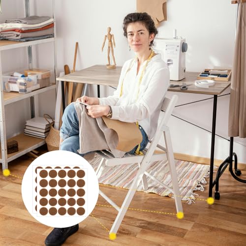 96 Pcs Chair Felt Pads 1/2 Inch Felt Pads for Chair Legs Brown