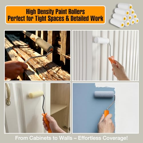 King Origin Foam Paint Roller, 10 Pack, 4 Inch High Density Roller - size: 10 PCS, 4"