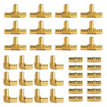 WiseWater 36 Pcs Pex Fittings, 1/2 inch T PEX Tee(12PCS) & 90 Degree Elbow & Straight Coupling, Brass Barb Crimp Pipe Fitting for Pex Pipe(Pack of 36), UPC Certified - size: ZH61902(1/2" PEX FITTINGS 36pk)