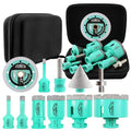 Tile Hole Saw Kit - (6/8/10/25/35/50/65mm+10mm Finger Bit+50mm Chamfer Bit+Adapter) and 4.5 Inch Diamond Saw Blade Cutting Disc Wheel