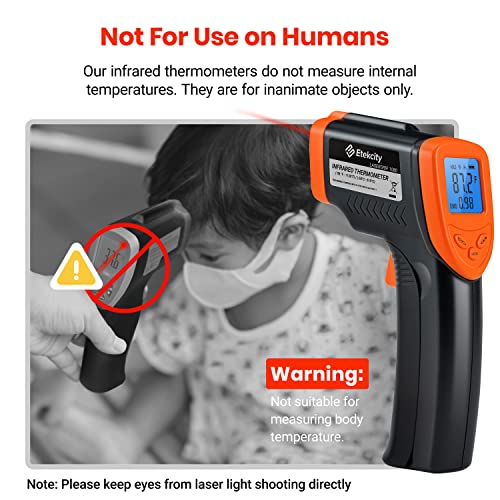 Etekcity Infrared Thermometer Laser Temperature Gun, -58°F~1130°F, Orange - color: Orange, style: Advanced