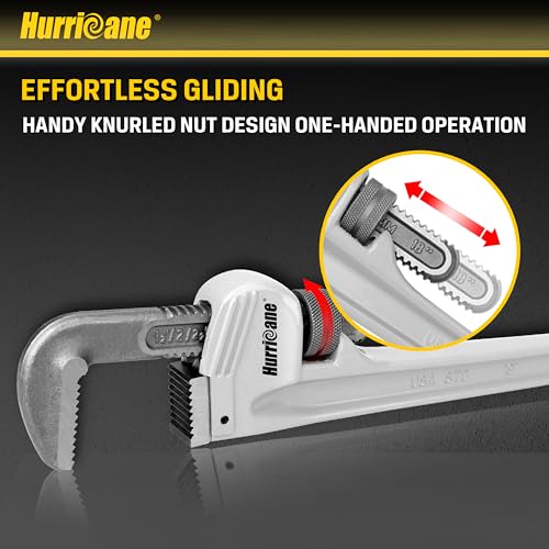 HURRICANE 18-Inch Aluminum Pipe Wrench - size: 18 Inch