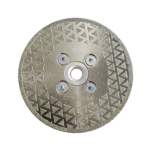SHDIATOOL Diamond Cutting Grinding Disc for Granite Marble, Cutting Wheel Saw Blade with 5/8-Inch-11 Arbor 4-Inch - size: 4" Double(Thread:5/8"-11)