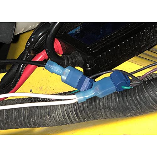 Nilight - 50004R 120 Pcs/60 Pairs Quick Splice Wire Terminals T-Tap Self-stripping with Nylon Fully Insulated Male Quick Disconnects Kit, 2 Years Warranty - size: 120Pcs 22-10AWG