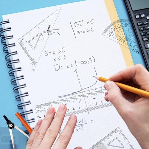 Triangular Ruler Set, 4PCS Geometry Set, Professional Drafting Tools