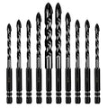 Masonry Drill Bits Set 10 Pcs (3/16"-1/2"), Concrete Drill Bit - size: 3/16-1/2", 10 Pcs
