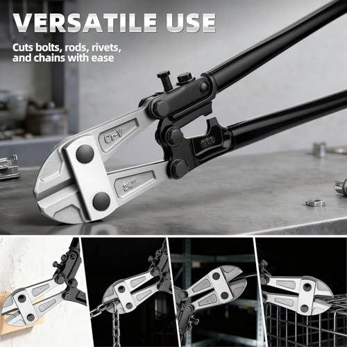 GRENPRO 24 Inch Heavy Duty Bolt Cutter, Chrome Vanadium, Anti-Slip Handle - style: 24" Bolt Cutter