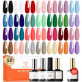 modelones Gel Nail Polish Set Glitter 32PCS 28Colors Red Purple Black - color: A0-Classic Seasons Colors