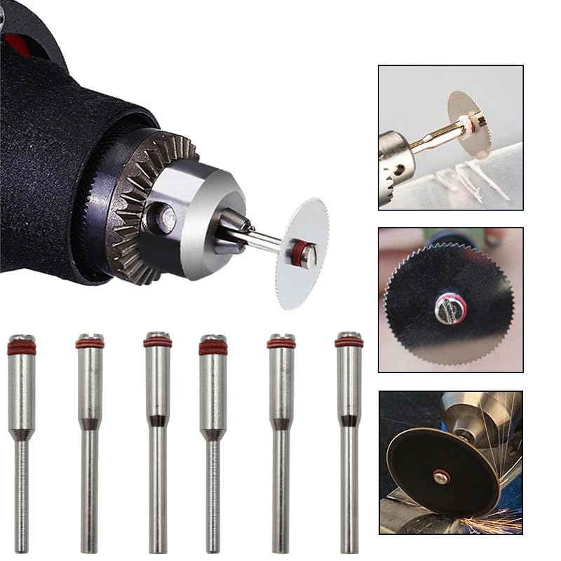 30 Pack Diamond Cutting Wheel Mounting Mandrel Replacement Cut Off Wheels Mandrels 1/8'' Shank Wire Brush Wheel Stem for Dremel Rotary Tool Polishing Buffing Wheels Saw Blades Cut Off Discs