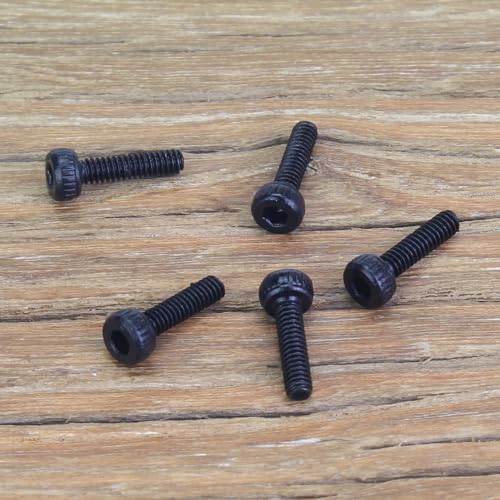 105 Pieces M2 x 8mm Socket Head Cap Screws, Thread Pitch 0.4mm, Sutemribor M2 Black Screws, 12.9 Grade Alloy Steel, Black Oxide Finish, Fully Threaded - size: M2 x 8mm, style: Socket Head