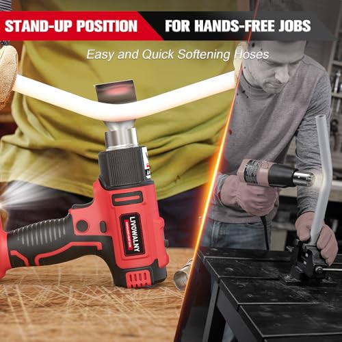 Heat Gun Compatible with Milwaukee 18V Battery (Tool Only) - color: Red, size: HeatPro LCD 550
