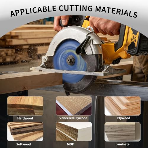 SawWorks 6-1/2" 24T Thin Kerf Circular Saw Blade Woodworking Ripping - size: 6-1/2 Inch, style: 24T