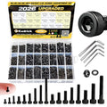 KADRICK 1830PCS M2 M3 M4 M5 Metric Screws Assortment,Hex Socket Head Cap - size: M2-M5 1830Pcs