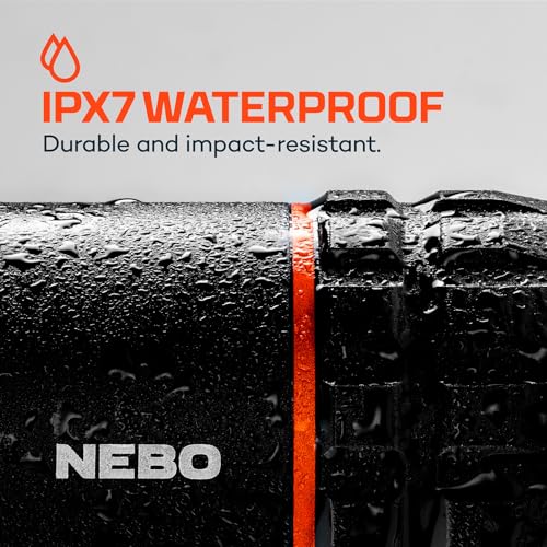 NEBO SLYDE KING Flashlight | High Lumens, Rechargeable COB Work Light & LED Flashlight, Waterproof, Magnetic Base, Great for Camping & Hunting, Includes Charging Cable - color: Black