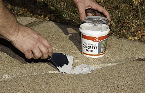 Red Devil 0645 Concrete Repair Patch, Cement Crack Filler, Pre-Mixed, 5.5 Oz. Squeeze Tube, Pack of 12, Gray, 12 Pack, Made in USA - size: 5.5 oz, style: 12 - Pack