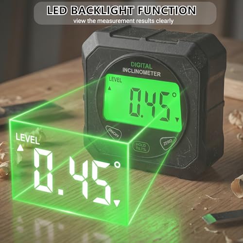 Digital Angle Finder, Strong Magnetic, LED Display Backlight