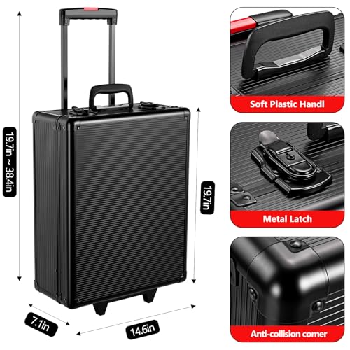 TLGREEN 799-Piece Mechanic Tool Set with Rolling Tool Box, Black - color: Black