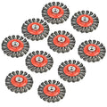 AAIN 10PCS 4 Inch Twist Knotted Wire Wheel Brush for Angle Grinder - size: 10 pack, style: 4 inch Knotted Wire Brush