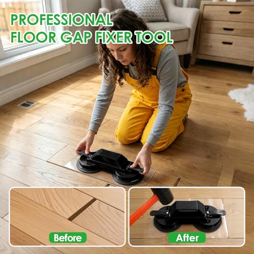 Floor Gap Fixer Tool Vinyl Planking Tools Laminate Floor Repair Kit - color: Black