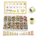 KADRICK 810PCS SAE & Metric Rivet Nut Kit, 6-32 to 3/8-16, M3-M10 - size: Metric & SAE Kit 810Pcs
