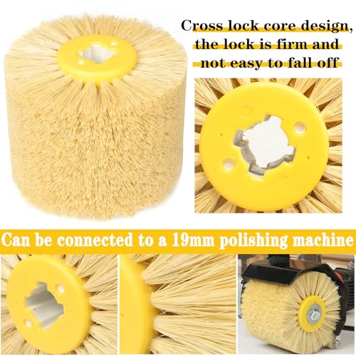 Shinboc 4.7x4 Inch Surface Conditioning Tool, Sisal Abrasive Drawing Wheel - style: Sisal Abrasive