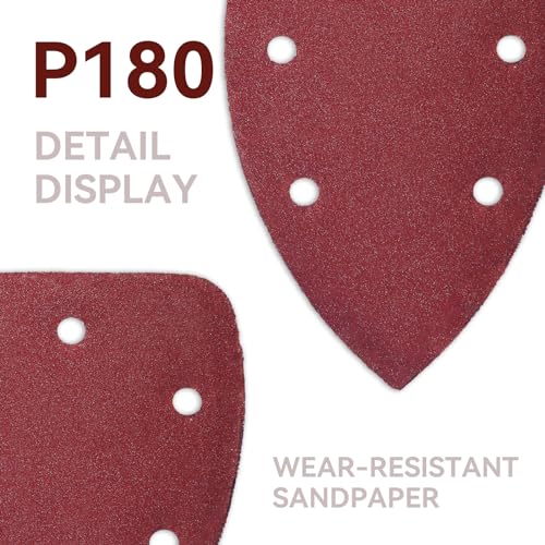 60 Pcs 180 Grit Mouse Sandpaper, Aluminum Oxide Mouse Sanding Pads - size: 180 Grit