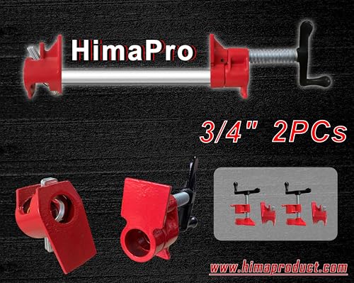 HimaPro 3/4" H-Style Professional Pipe Clamp Set, 2-Pack - color: 2 Pack
