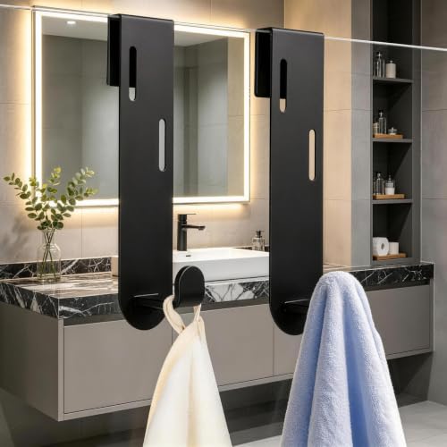 Shower Door Hooks, 7 Inch Stainless Steel Hangers for Frameless Glass