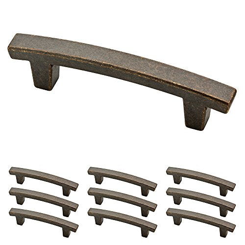 Franklin Brass Pierce (10-Pack) Cabinet Handles 3' Hole Center Warm Chestnut Kitchen Drawer Pulls Dresser, Furniture Hardware P29519K-WCN-B - color: Warm Chestnut, size: 3" (76mm)