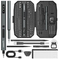 STREBITO Electric Screwdriver, 155 in 1 Precision Electric Screwdriver Set | Upgraded 5 Torque & Indicator, 140 S2 Magnetic Bits, 500mAh Battery, Electronics Tool Kit for RC, Computer, PC, Laptop, Phone - color: Upgraded-black