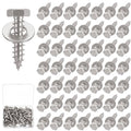 Zonon 50 Pcs 3/8'' X 1-1/2'' Hex Head Lag Bolts Screws with Washers, Silver - color: Silver, size: 3/8'' X 1-1/2''