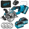 6" Cordless Circular Saw,7000RPM Power Handle Circle Saw with 2 x 6.0Ah Battery & 3 Blades,Brushless Sierra Circular Inalambrica,Cutting Depth 2-1/4"(90°),1-7/16" (45°),Cut Off Tool for Wood Metal PVC