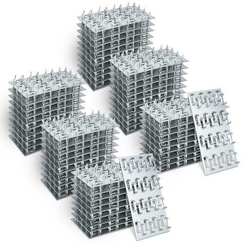 60 Pack Truss Plates, 4" x 2" Pronged Truss Mending Plate with Nail Teeth, Galvanized Steel Repair Tie Plate Bracket for Roofting Truss Wood Timber Connector - size: 4" x 2"