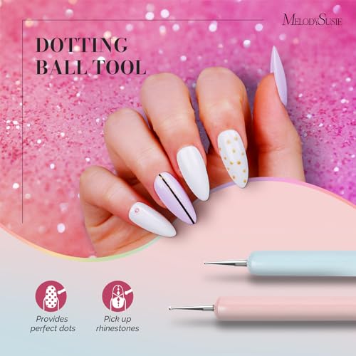 MelodySusie Nail Art Brushes Set, 6pcs Nail Art Design Pen Painting Tools - color: Color, size: 6