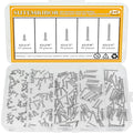 245 Pieces #2 x 1/4" 3/8" 1/2" 5/8" 3/4" Wood Screws Set, Phillips Countersunk Head #2 Self-Tapping Screws Assortment Kit, 304 Stainless Steel - size: #2, style: Phillips Countersunk Head