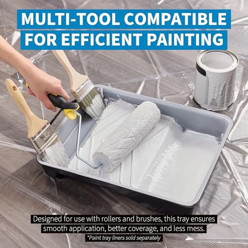 PD 11 Inch Paint Roller Tray, 2-Pack, Deep Pocket, Black Plastic - color: Tray (Black) – 2 Pack, size: 11-inch