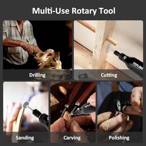 Cordless Rotary Tool, 3.7V Li-Ion 3 Speed Electric DIY Mini Polisher Kit with LED Screen, 72 Pieces Accessories USB Cordless Multi-Tool, Great for Light Small DIY Work