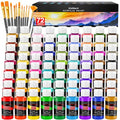 Caliart 72 Colors Acrylic Paint Set with 12 Brushes - color: Regular, size: 2 Fl Oz (Pack of 72)