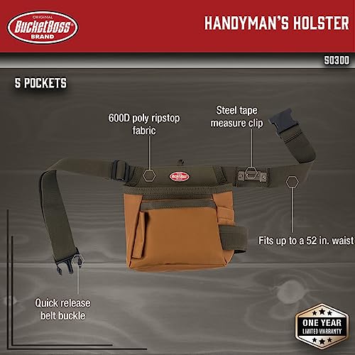 Bucket Boss - Handyman’s Holster, Tool Belts - Original Series (50300), Brown - size: One Size