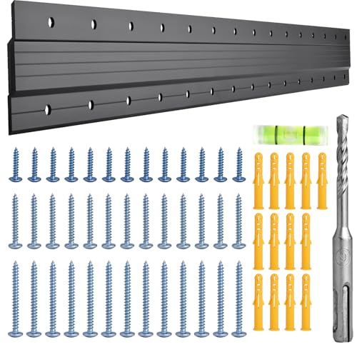 French Cleat Hanger, 30 Inch Aluminum Z Bar Clips, Heavy Duty Up 100lbs - color: Black, size: (1 Pair) 30-inch