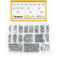 KADRICK 1290PCS Stainless Steel M3 Screw Aassortment Kit,Length 4mm to 40mm - size: SS M3 1290Pcs 4-40mm
