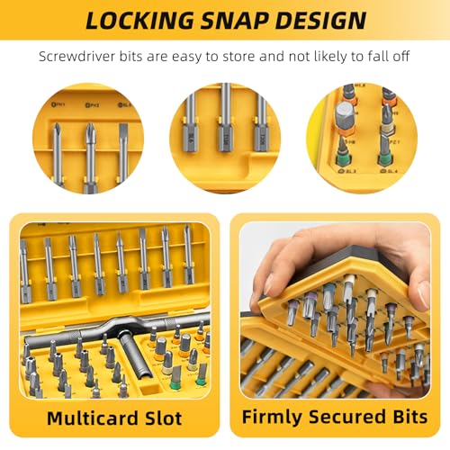 42 in 1 Magnetic Screwdriver, Multi Bit Ratchet Screwdriver Set